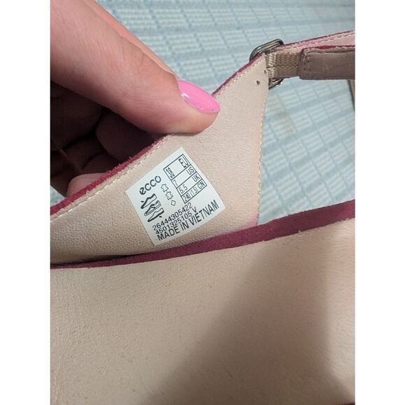 Ecco Women's Shape 45 Pointy Sleek Shoes Slingback Heels Raspberry Size 7 - Picture 3 of 6